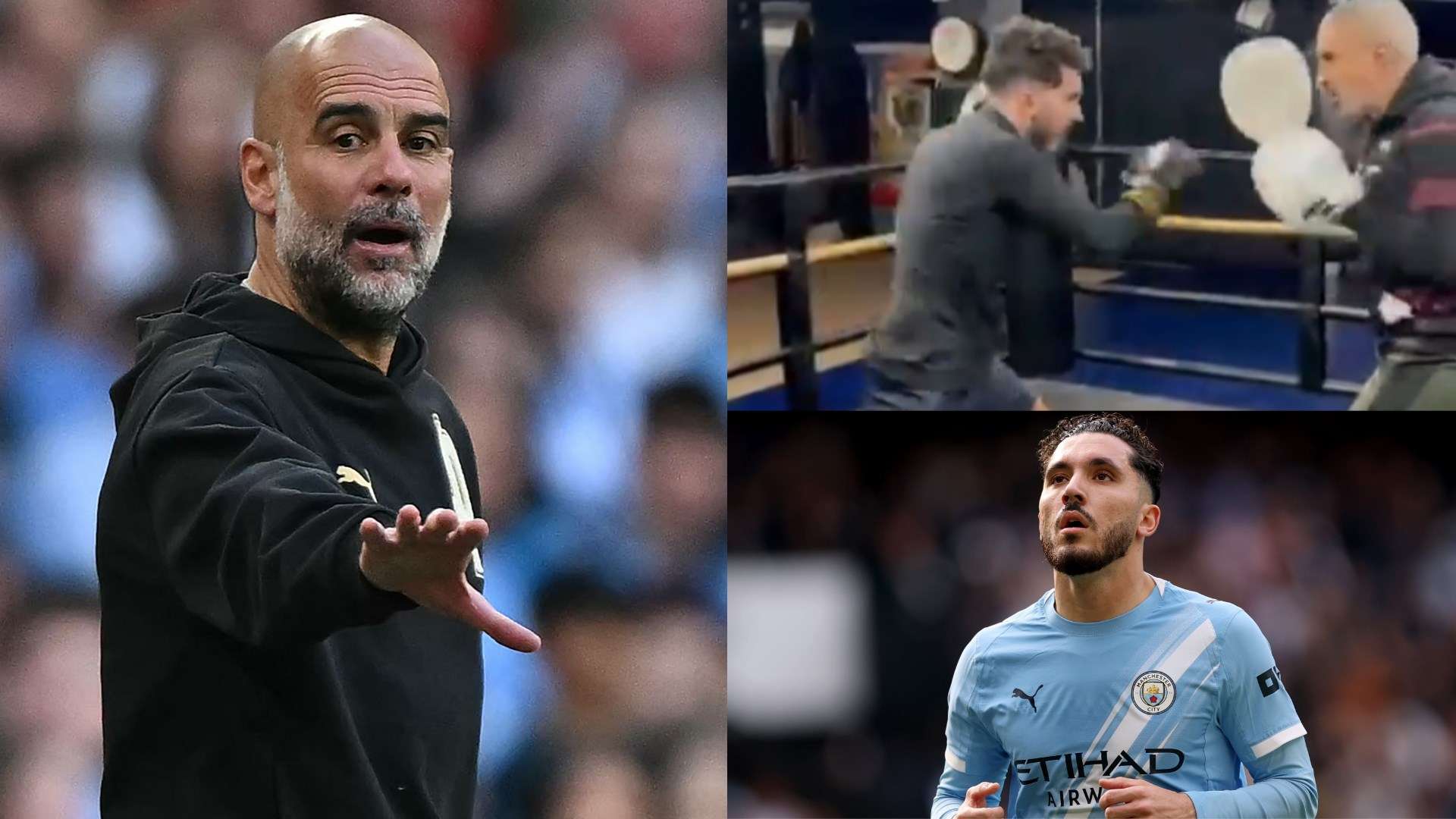 Pep Guardiola Reacts to Rayan Cherki's Viral Boxing Video